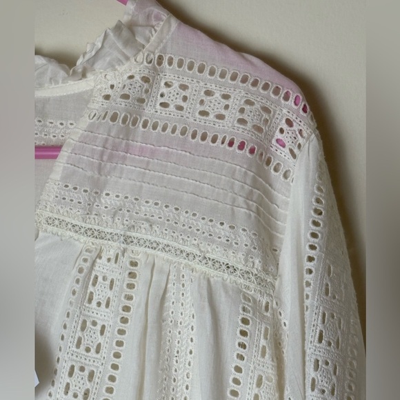 NWT Catherine Malandrino Cream Lace Blouse - Picture 5 of 11